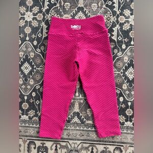 Booty by Brabants pink capri leggings one size
